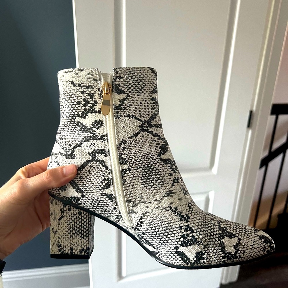 Animal print boots